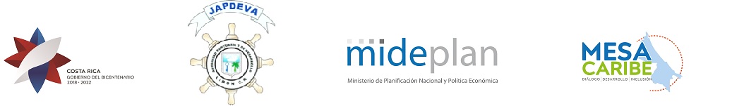 Logos Mideplan, presidencia, Japdeva y Mesa Caribe